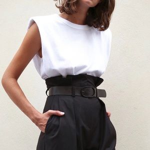 Frankie Shop Padded Shoulder Muscle Tee